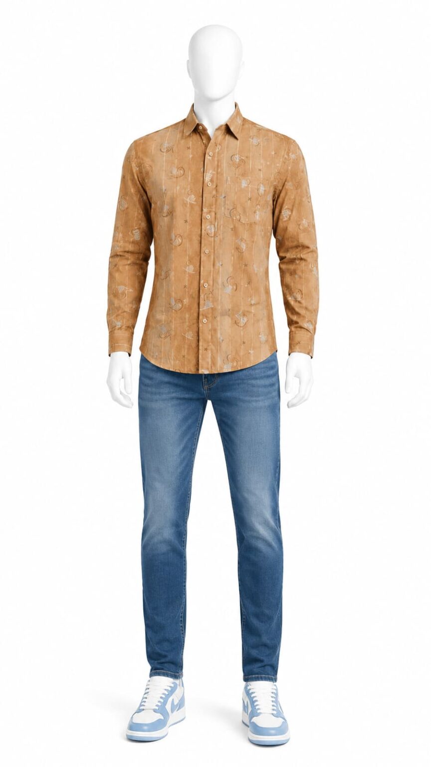 Abstract Motif Casual Shirt