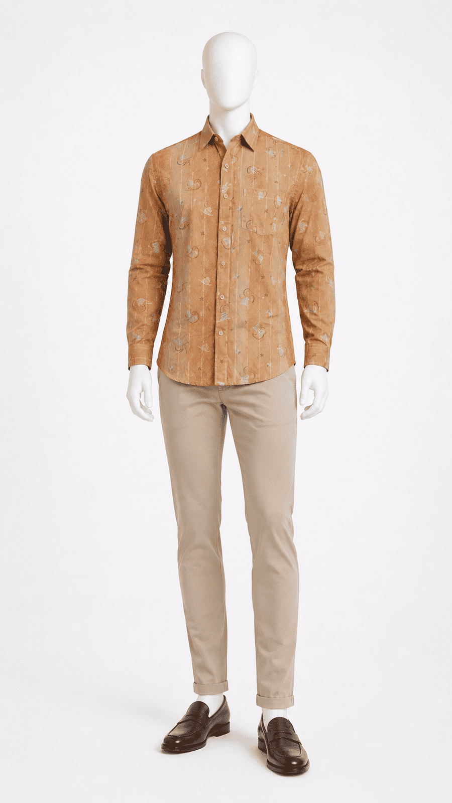 Abstract Motif Casual Shirt