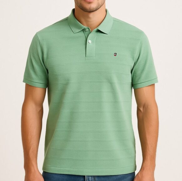 Classic Green Polo T-Shirt for Men - Image 3
