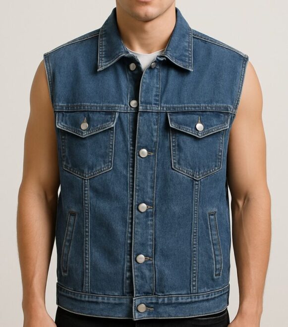 Denim Vest Jacket - Image 3