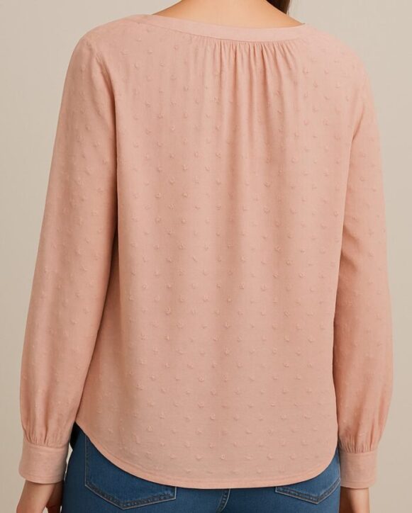 Blush Dobby Cotton Top - Image 4