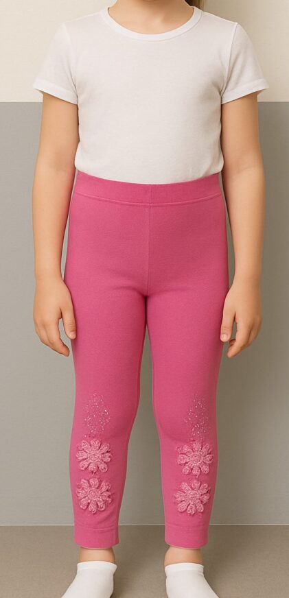 Pink Embellished Leggings - Image 3