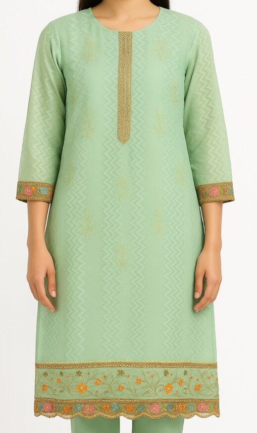 Pastel green kurta