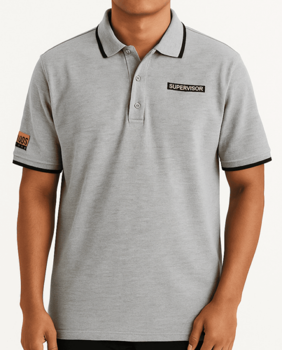 Grey UDS Supervisor Polo T-Shirt - Image 3