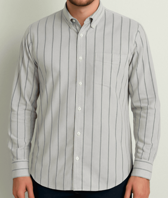 Grey Striped ShirtGrey Striped Shirt-costumepeti