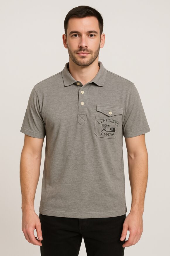 Lee Cooper Grey Polo T-shirt