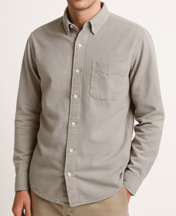 Stone Gray Oxford Shirt