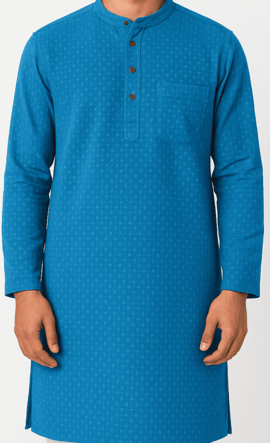 Black Textured Cotton Blend Straight Kurta_costumepeti