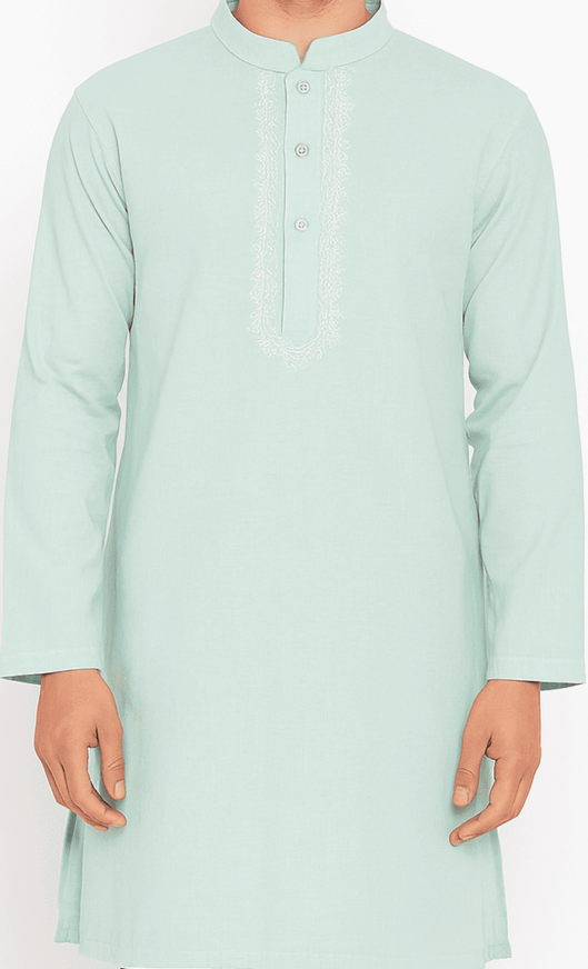 Men’s Solid Long Sleeve Kurta_costumepeti