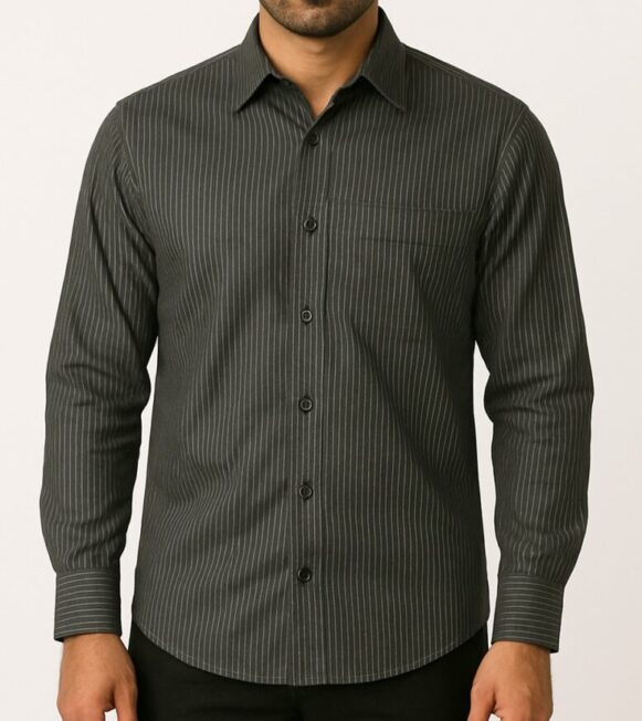 Charcoal Pinstripe Shirt