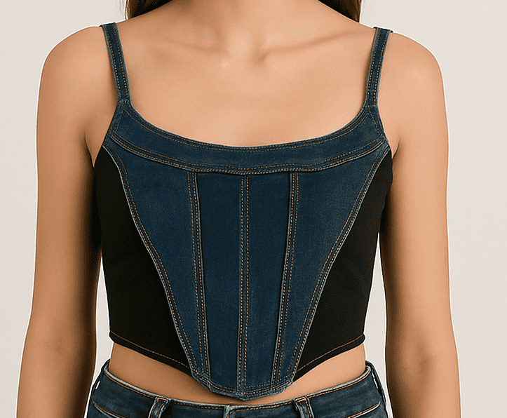 Dark Blue Crop Top