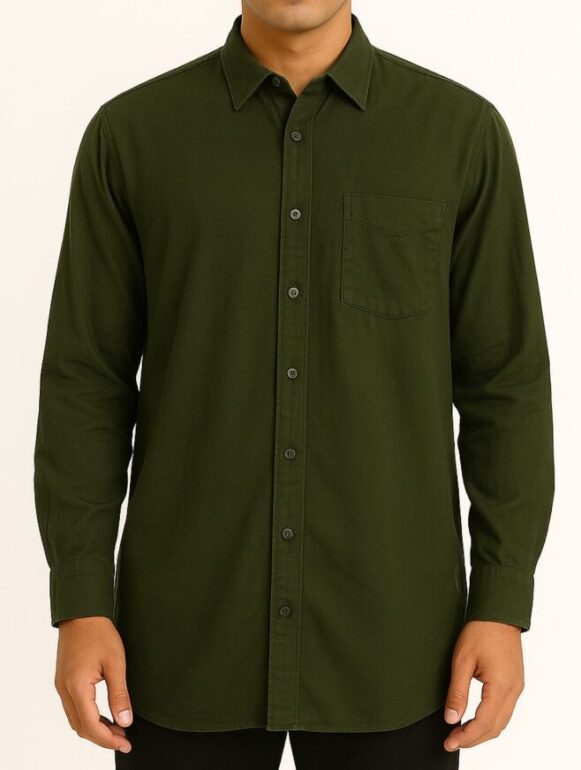 Olive Green Casual Shirt