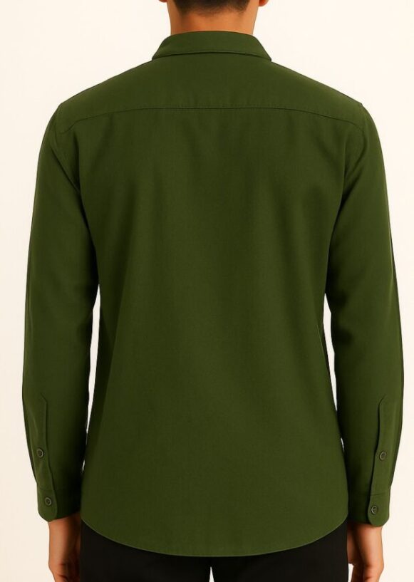Olive Green Casual Shirt - Image 3