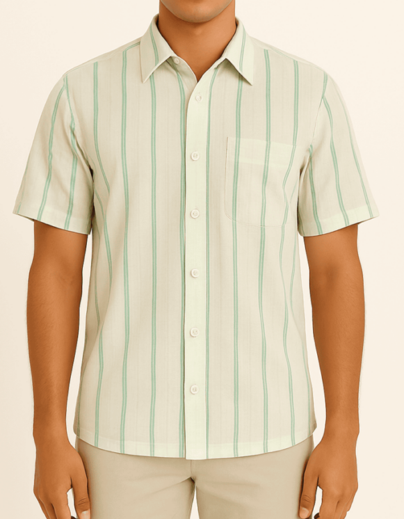 Mint Green Striped Shirt