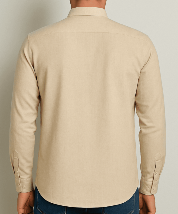 Textured Beige Shirt - Image 3