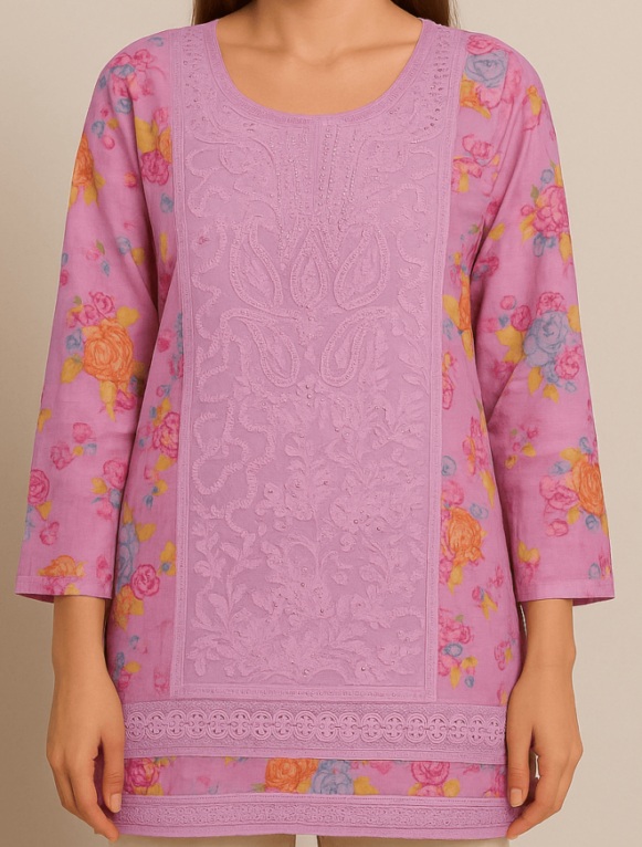 Lilac Floral Kurta