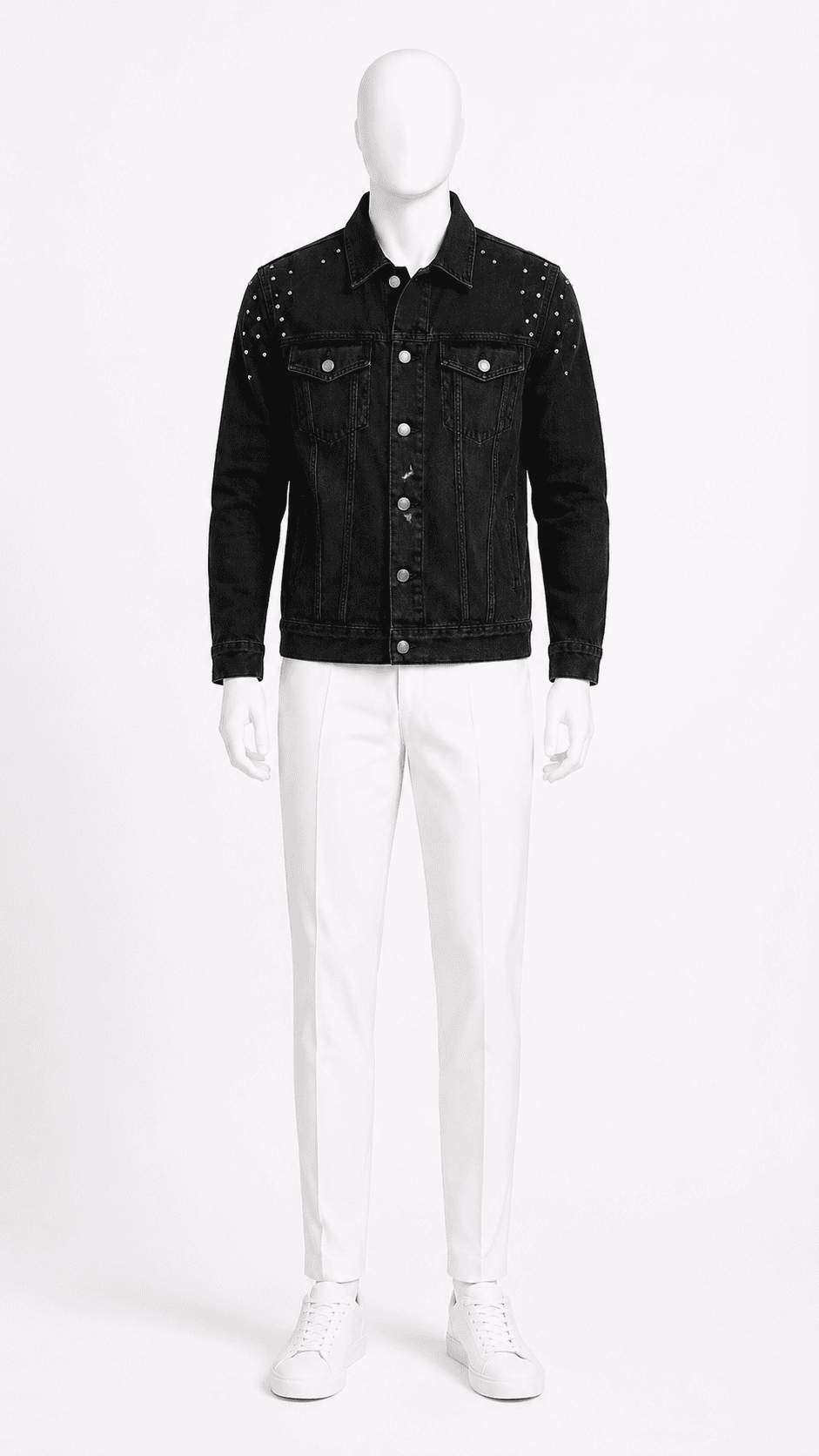S.P.Y.K Lion Crown Black Denim Jacket
