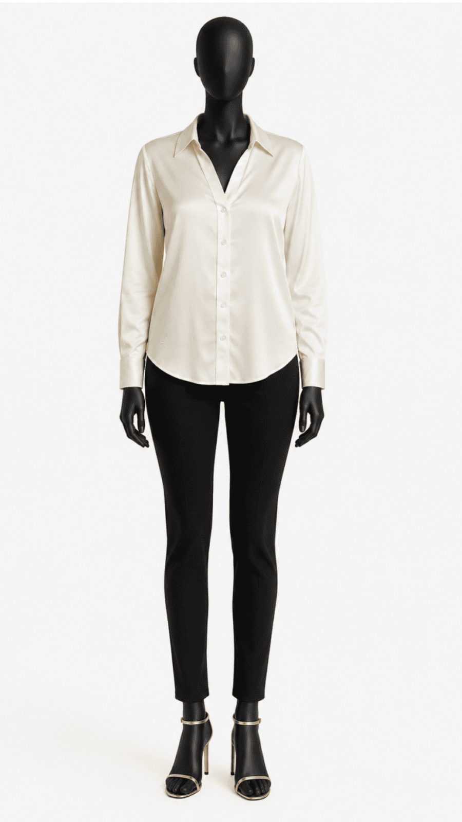 Cream Satin Shirt