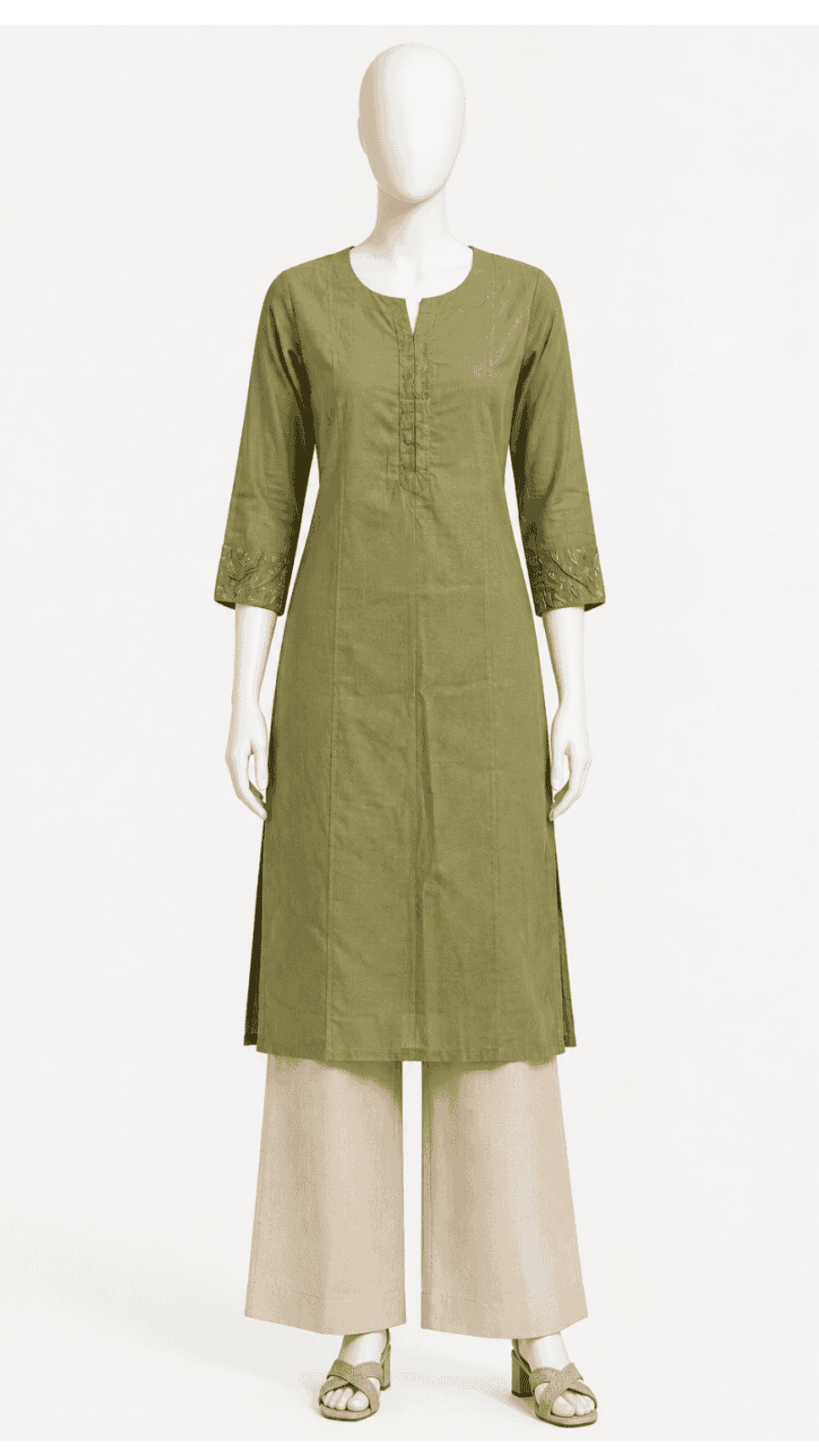 Olive Straight Kurta