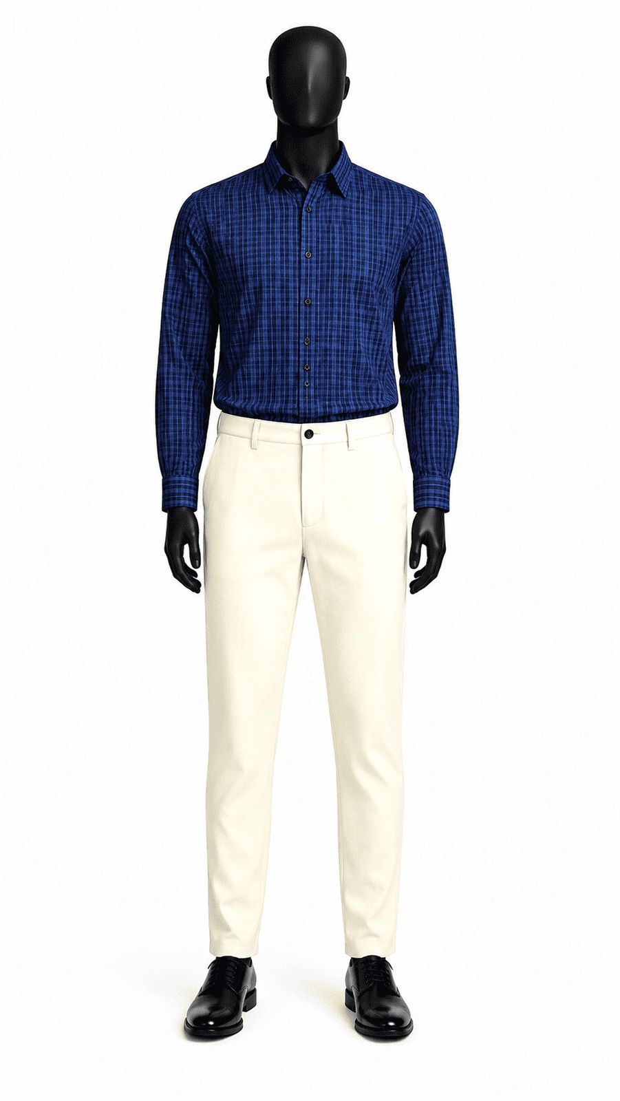 Blue Checkered Office Shirt