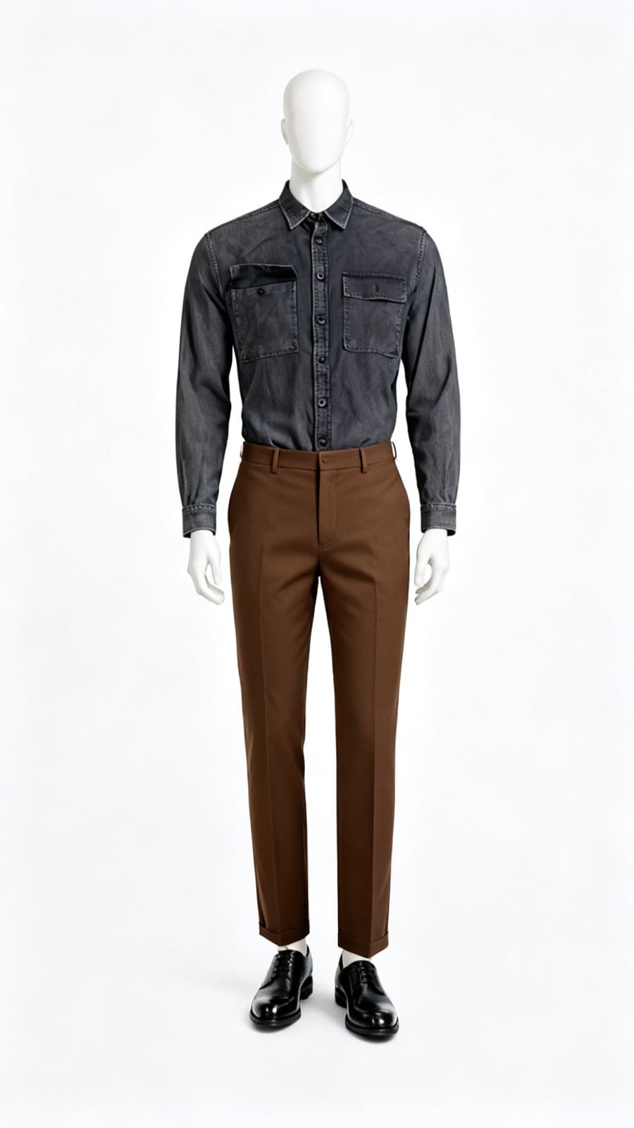 Black Denim Casual Shirt