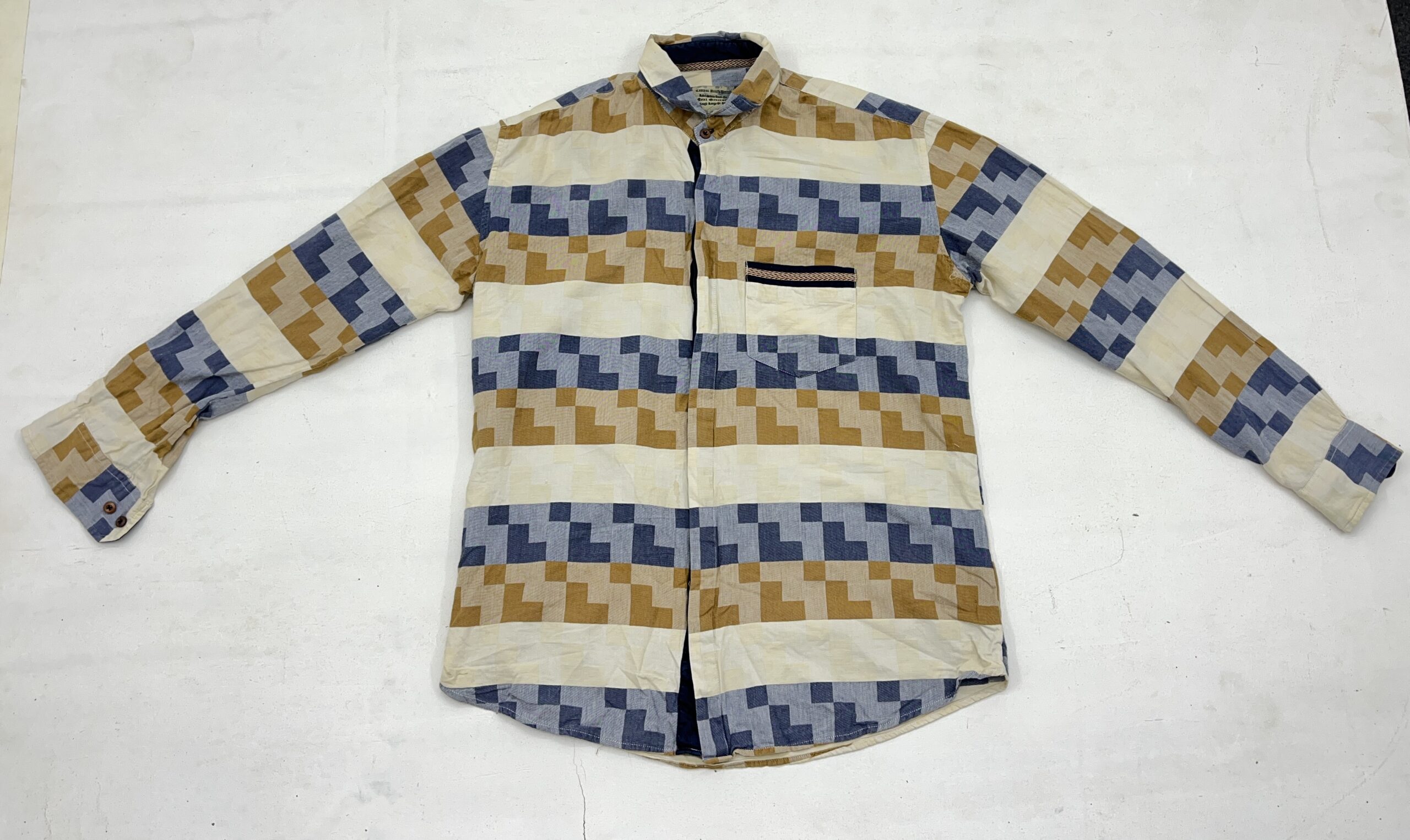 Geometric Stripe Casual Shirt - Image 3