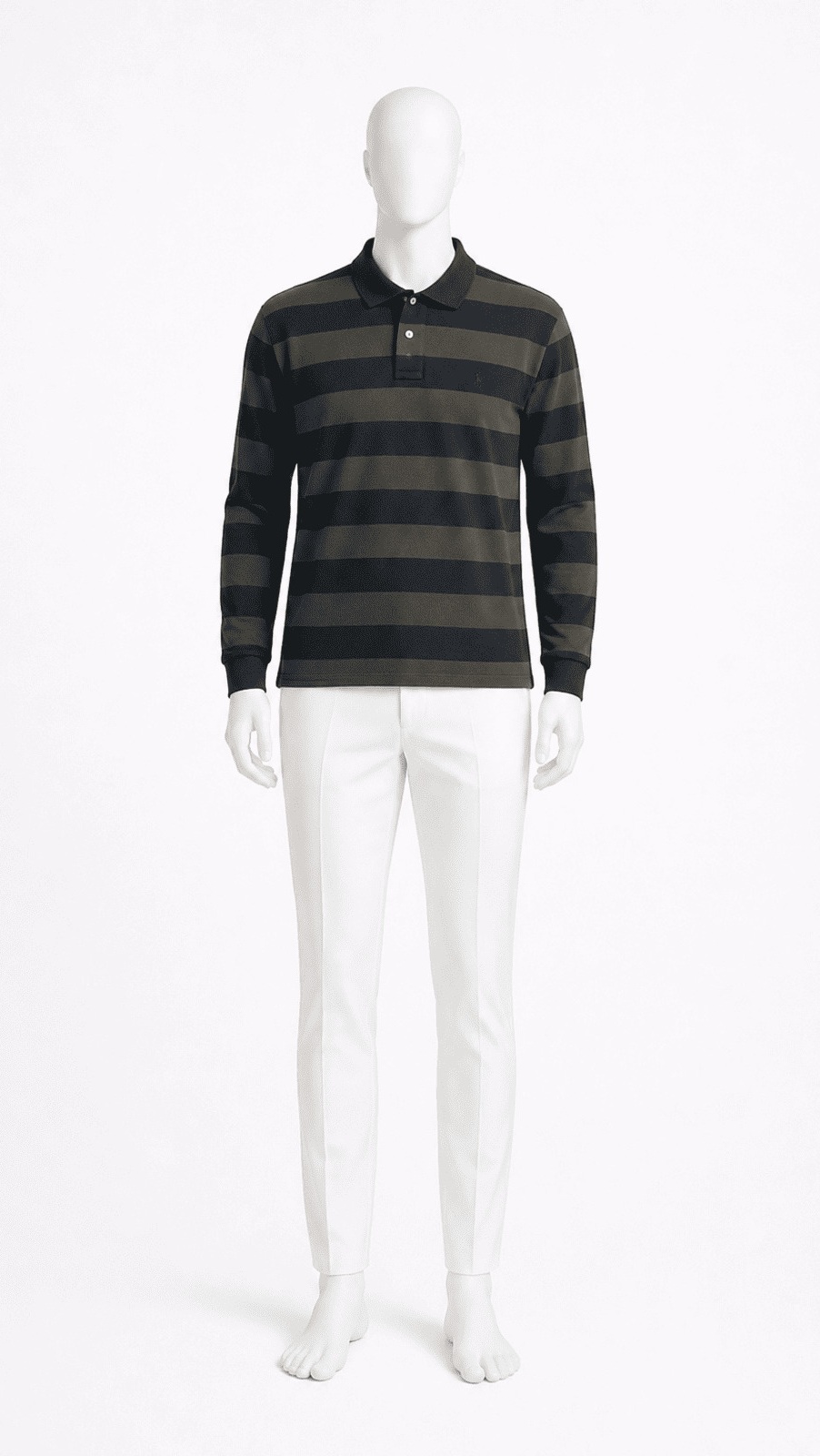 Polo Navy Olive Stripe Polo T Shirt Costumepeti