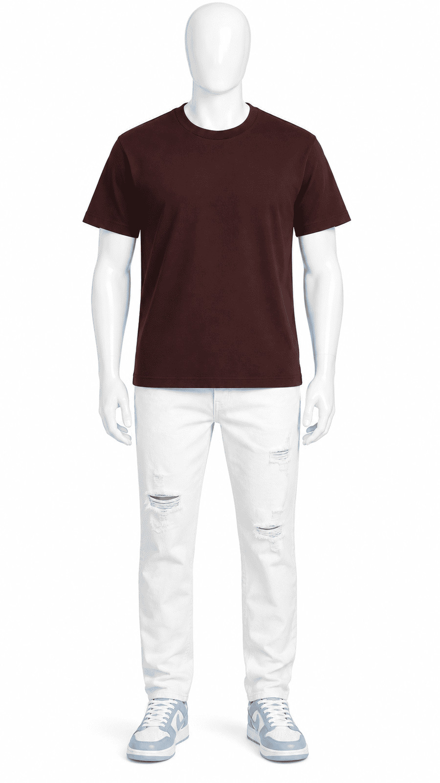 Maroon Crew Neck T Shirt Costumepeti