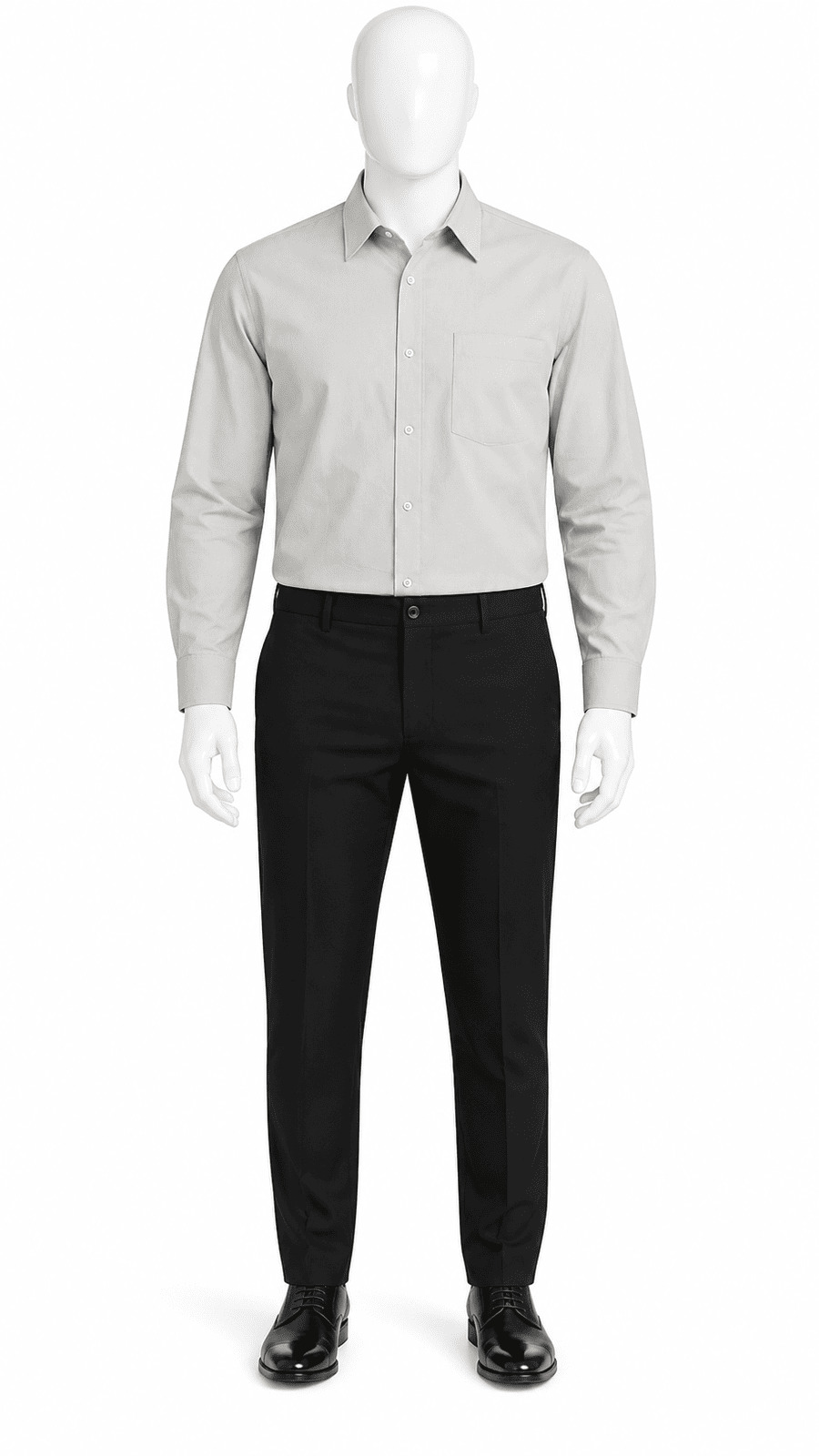 Light Grey Cotton Blend Full Sleeve Shirt