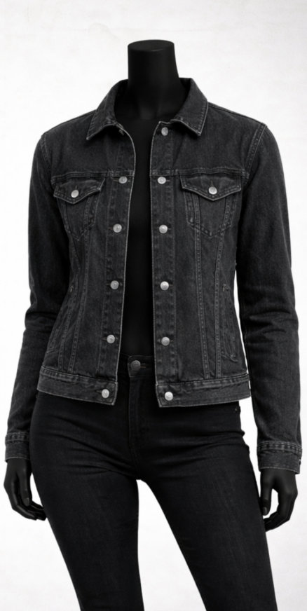 Women Black Denim Jacket