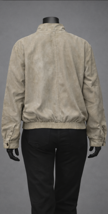 Women Beige Zip Casual Jacket