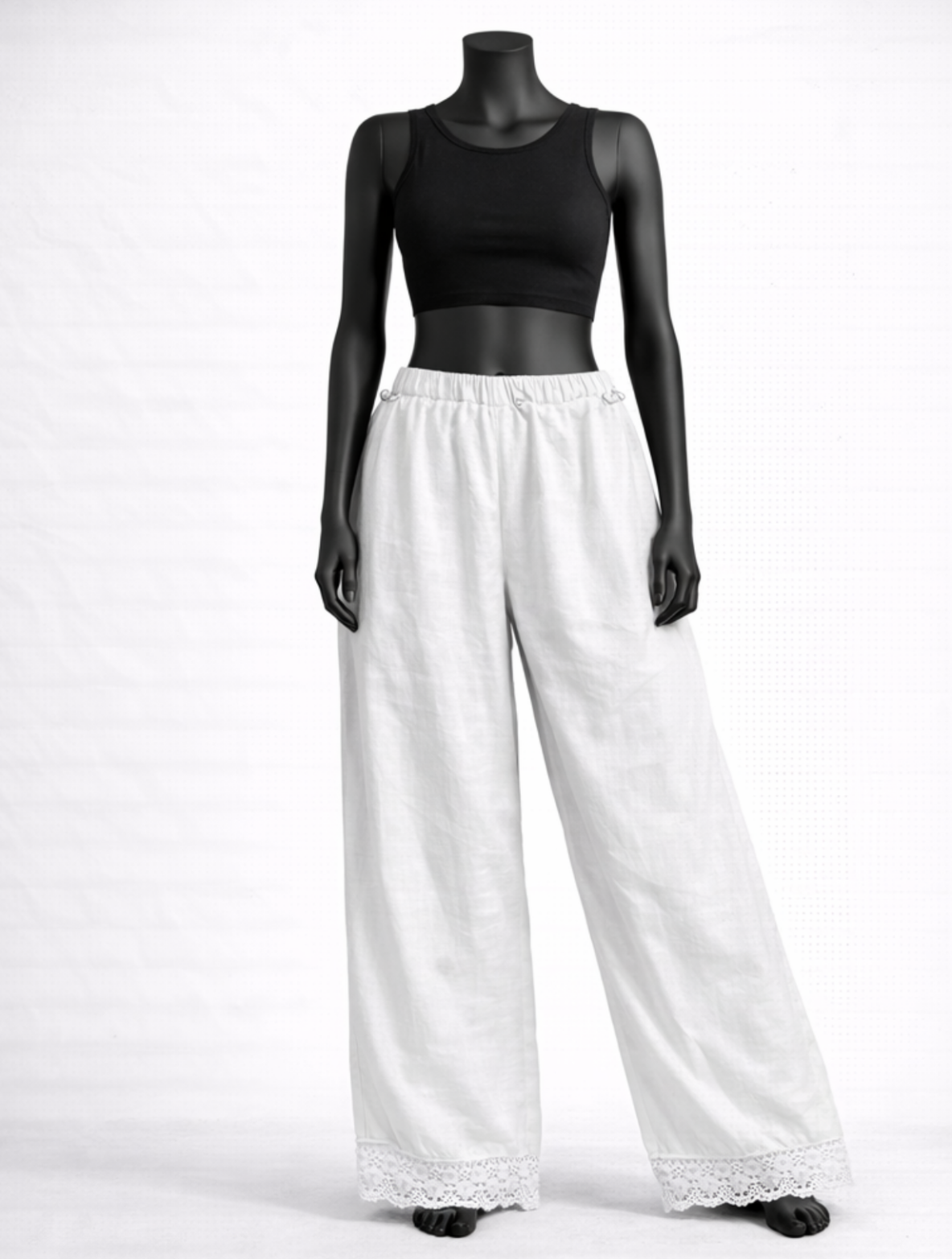 Women White Solid Palazzo Pants - Costumepeti