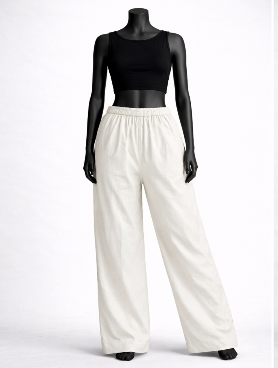 Women White Solid Lounge Palazzo Pants - Costumepeti