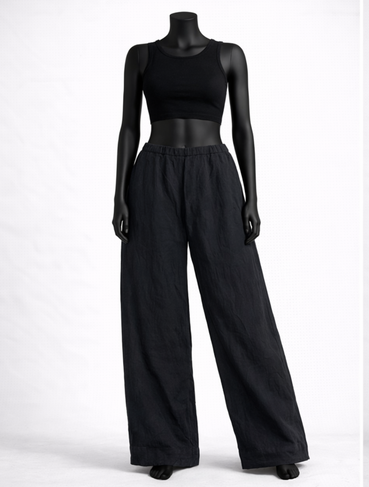 Solid Black Classic Palazzo- Costumepeti