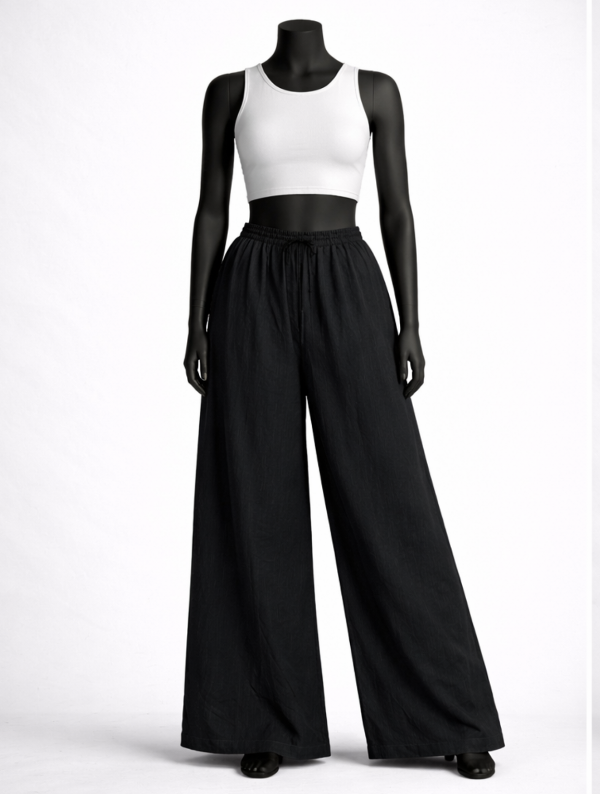 Black Wide Leg Palazzo -Costumepeti