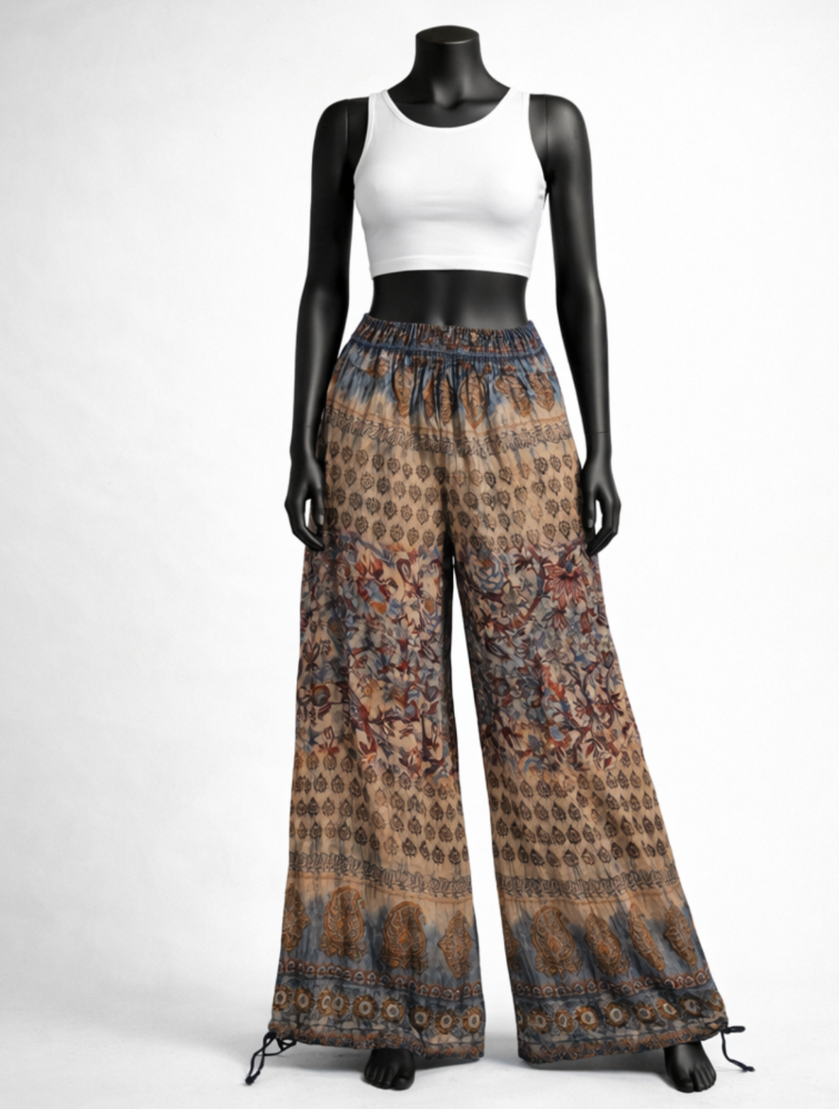 Ethnic Printed Drawstring Palazzo - Costumepeti