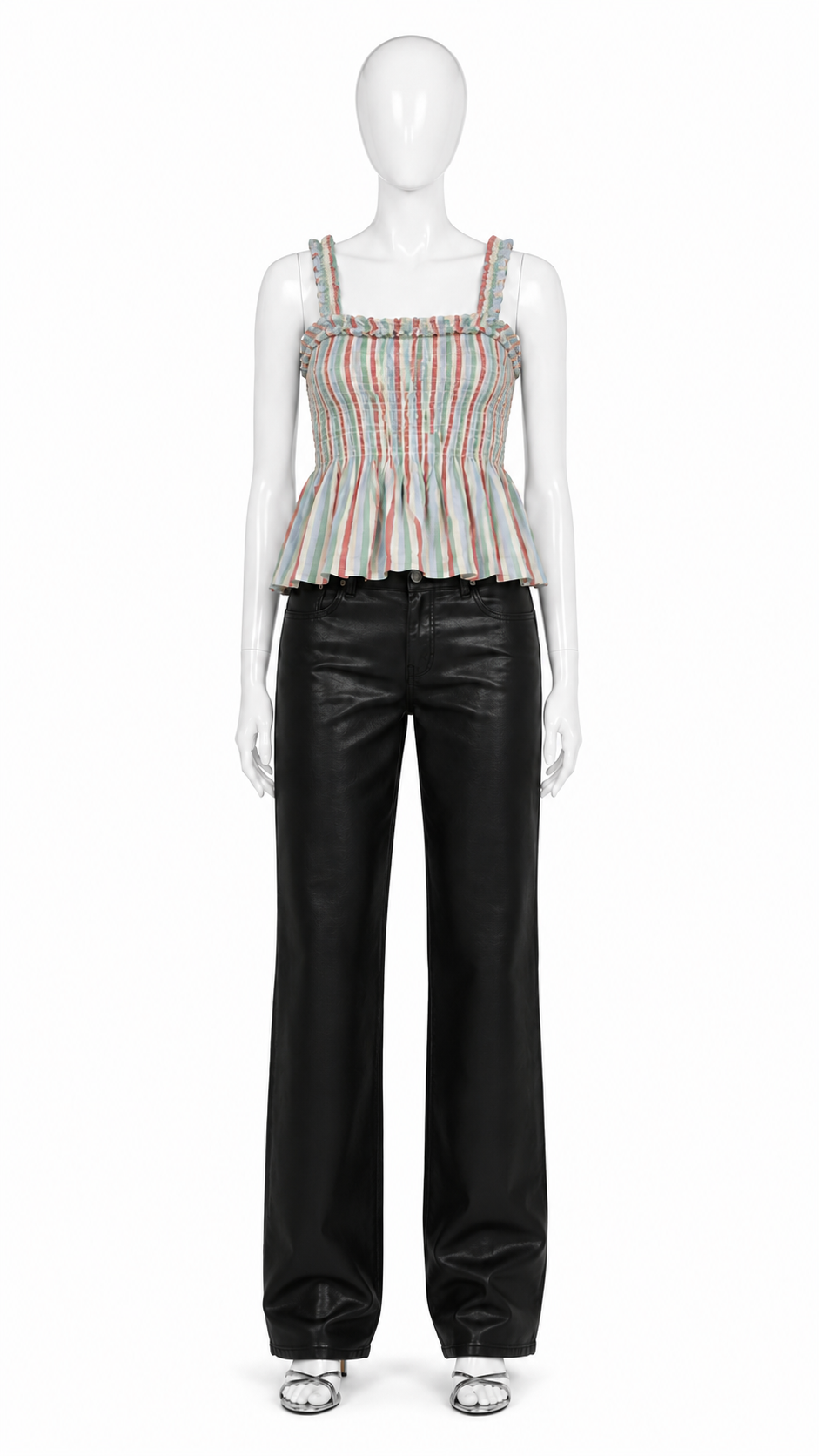 Multicolor Striped Sleeveless Top