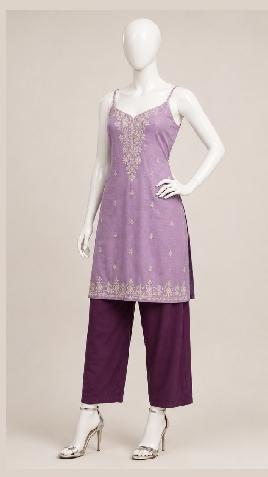 Magenta Cropped Ethnic Pant
