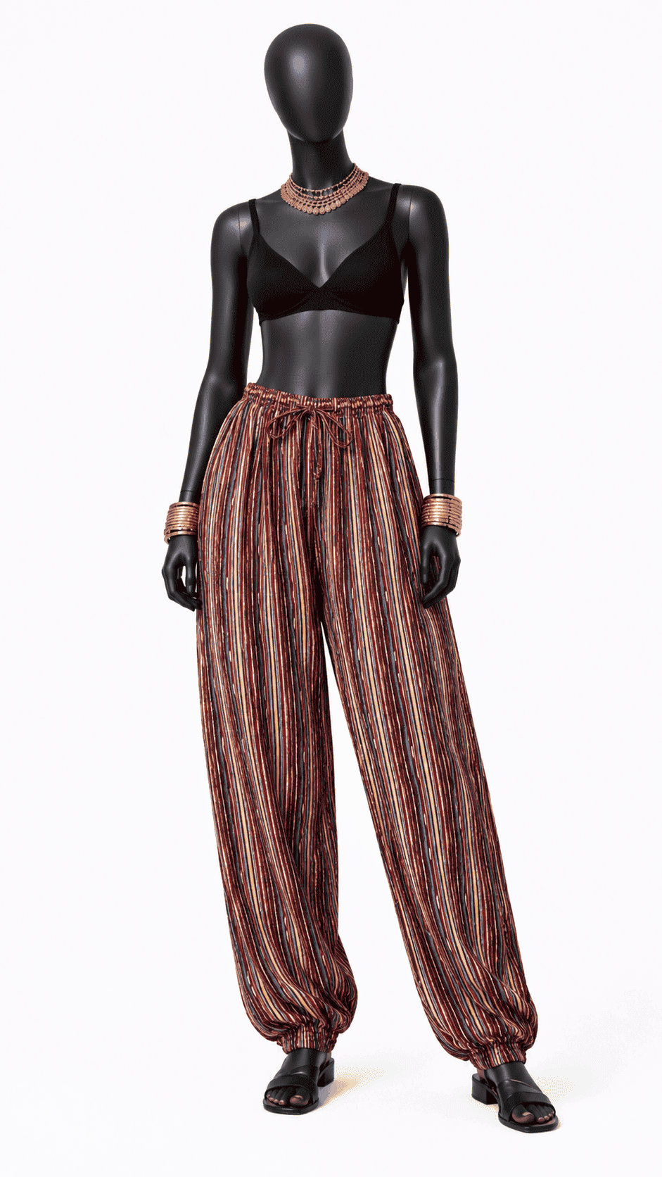 Maroon Striped Salwar Pants