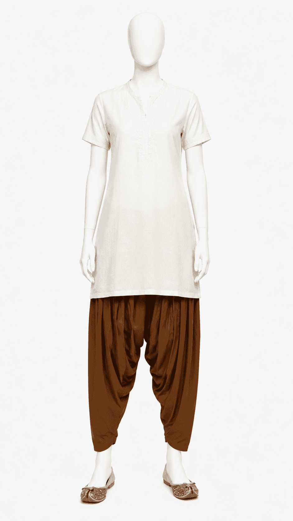Khaki Solid Salwar