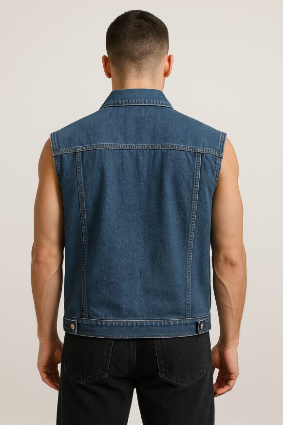 Denim Vest Jacket - Image 4