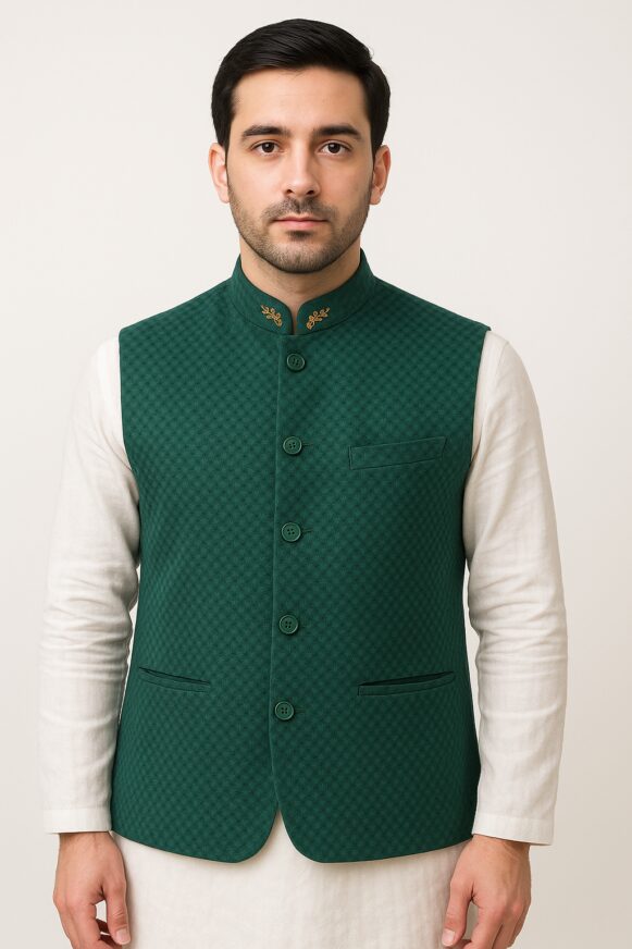 Emerald Nehru Jacket