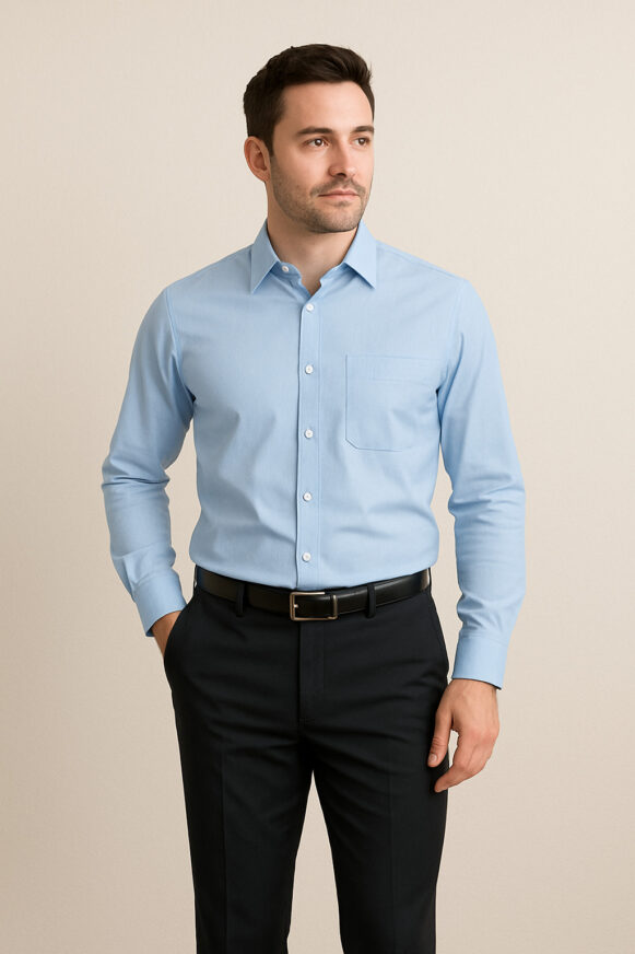 Light Blue Cotton Formal Shirt