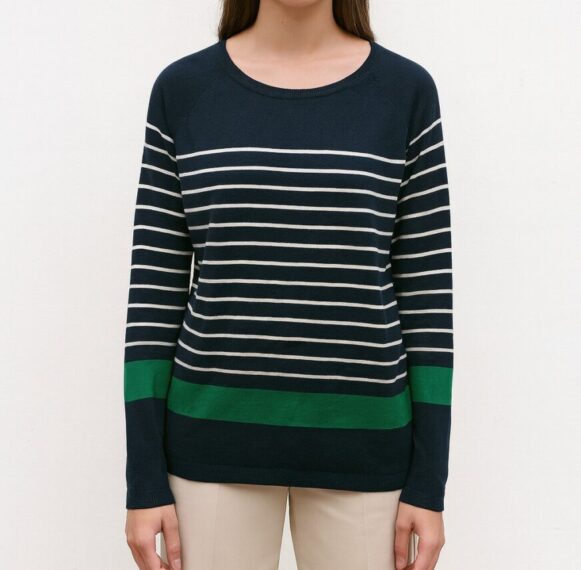Navy Striped Sweater_costumepeti