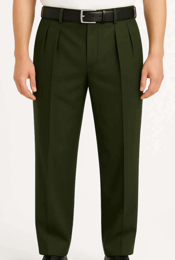 Olive Green Formal Pants