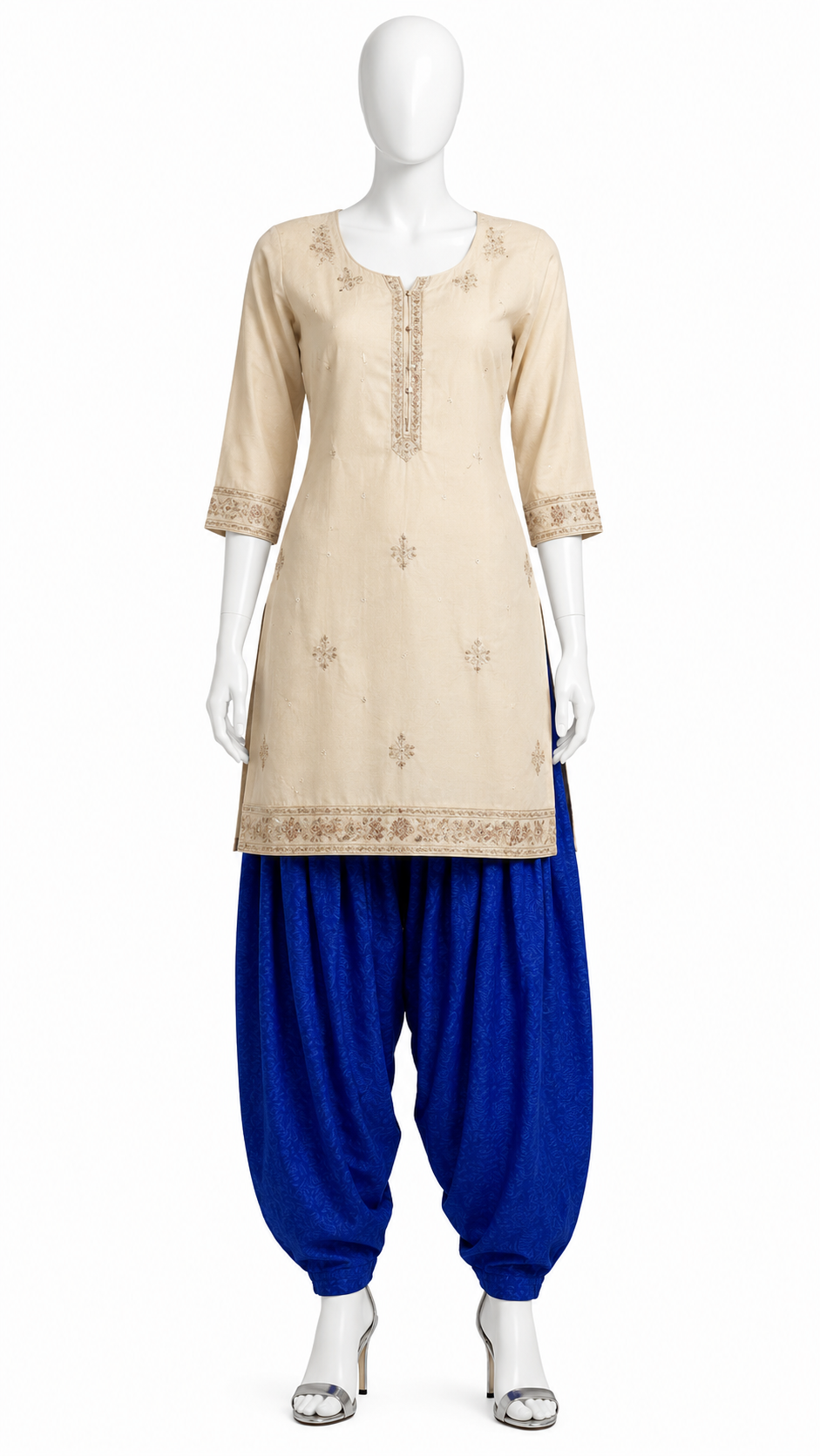 Blue Textured Salwar