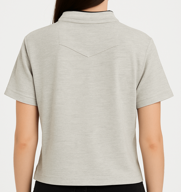 Women’s Mandarin Collar Tee - Image 3