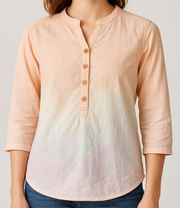 Peach Ombre Cotton Top_costumepeti