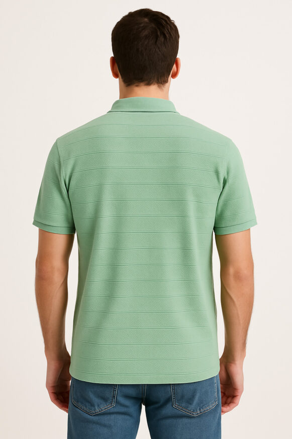 Classic Green Polo T-Shirt for Men - Image 4