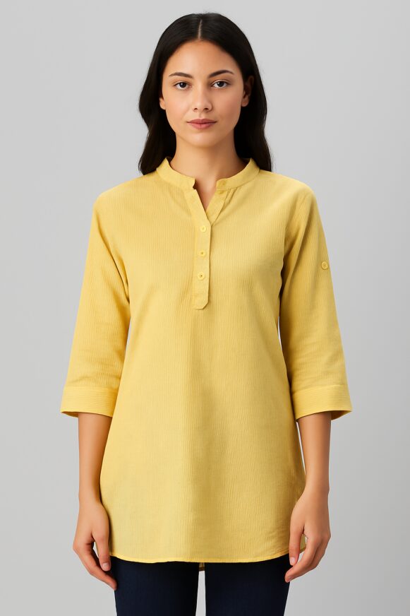 Mustard Yellow Cotton Kurta